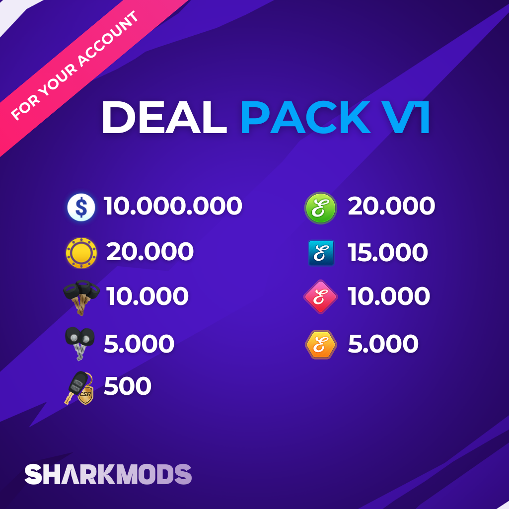 CSR2 MODS - Deal Pack V1 - Sharkmods