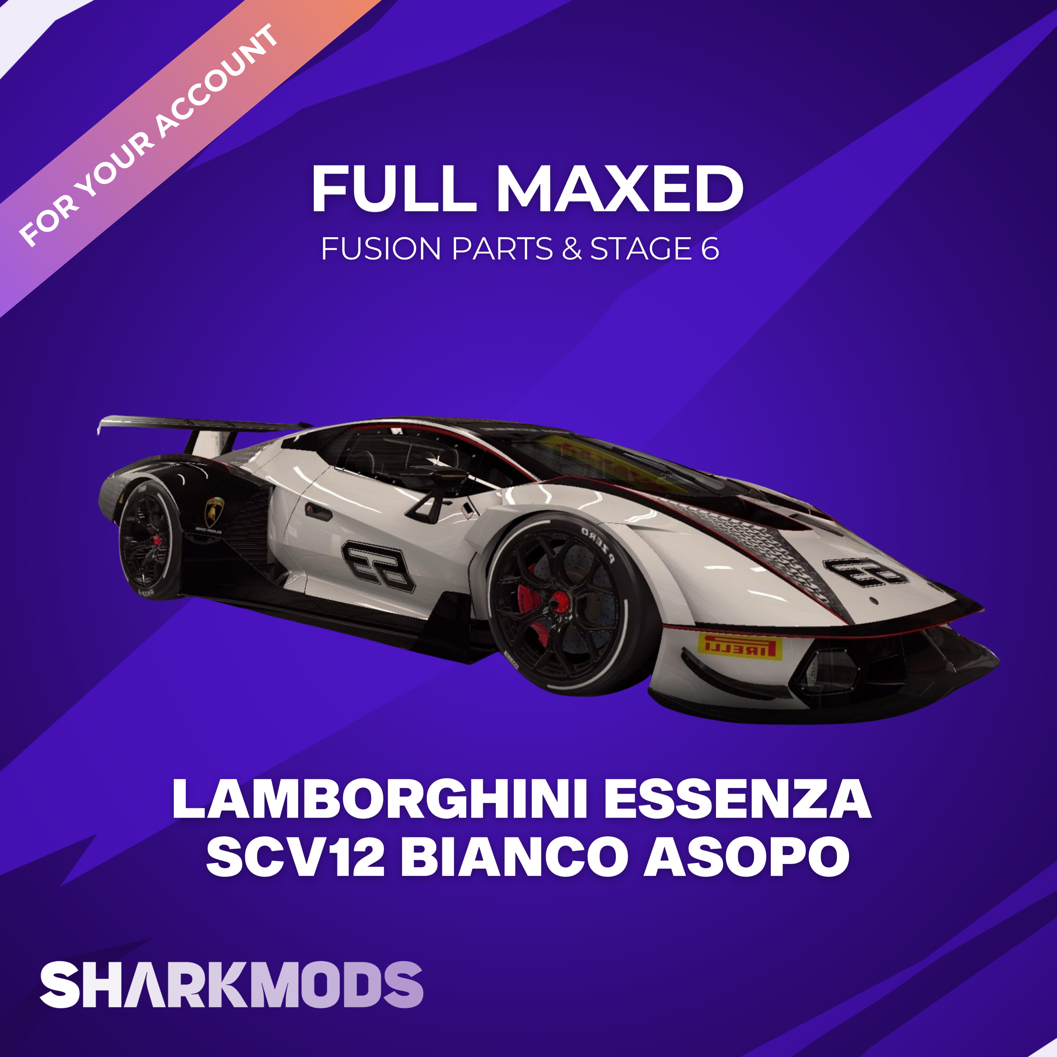 CSR2 MODS - Lamborghini Essenza SCV12 Bianco Asopo - Sharkmods